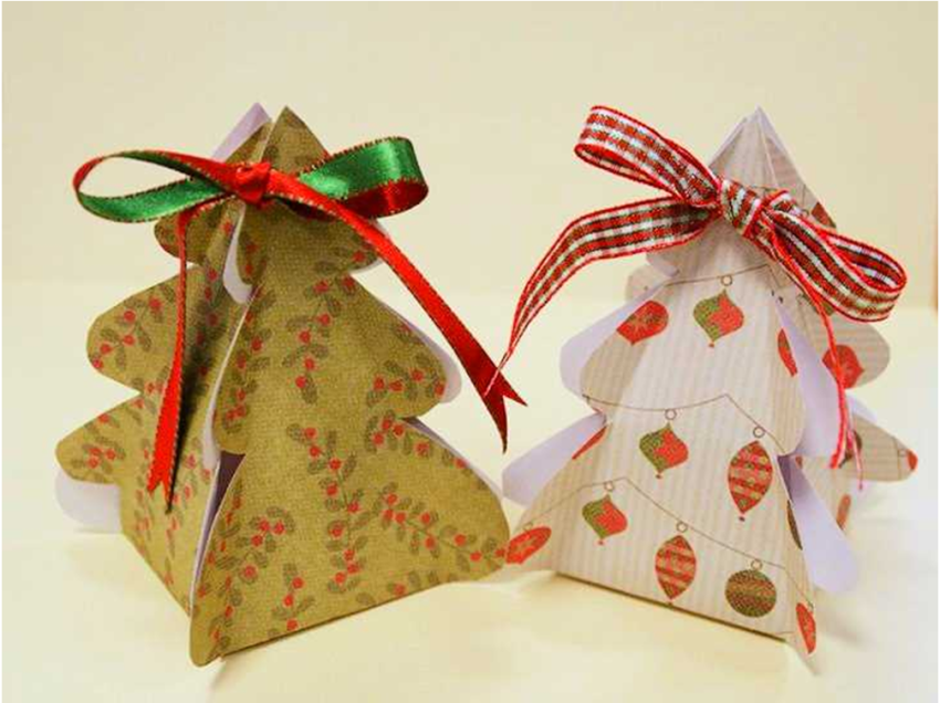 Come realizzare scatoline regalo per Natale con colla e carta